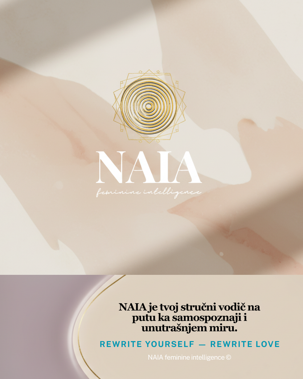 Advertisement for NAIA with a logo and text on a light background
