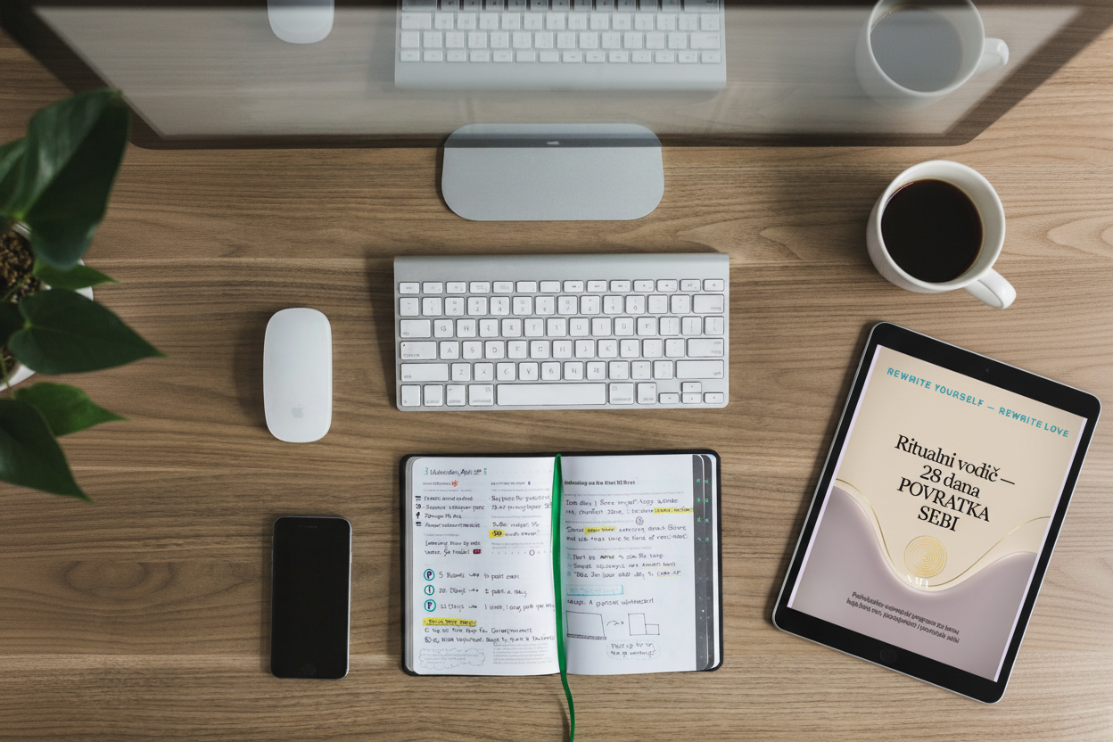 Hero - desk sa šoljom i tabletom